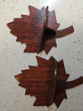 Vintage Maple Leaf Mini Wall Shelves